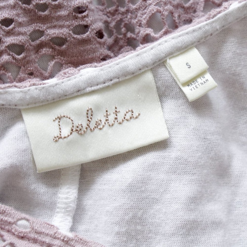 Anthro Deletta Purple Eyelet Tank Top - Picture 11 of 12